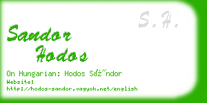 sandor hodos business card